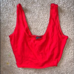 red tank top